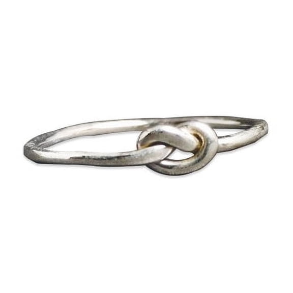 Heaven Crafts Silver Knot Ring 925 Sterling Silver Dainty Boho Minimalist Ring For Her