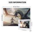 thumbnail image 4 of Sikiie Swordsman Cool Dragon Puzzle, Jigsaw Puzzles, Jigsaw Puzzles 1000 Pieces, Custom Jigsaw Puzzle for Adults (29.5×19.7in, Horizontal), 4 of 9