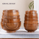 thumbnail image 5 of Nvzi Bol de madera marrón de 1 pieza, 7 x 3,1 pulgadas, ligero, duradero, multifuncional, fácil de limpiar, apilable, accesorio decorativo para centro de mesa de comedor de estilo rústico., 5 of 5