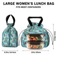 thumbnail image 5 of Pioneer Flower Floral Print Pattern Drawstring Lunch Bag Women - Drawstring Lunch Bag Insulated for Work Office - Stain-Resistant Large Lunchbags for Women with Multi-Pockets, 5 of 6