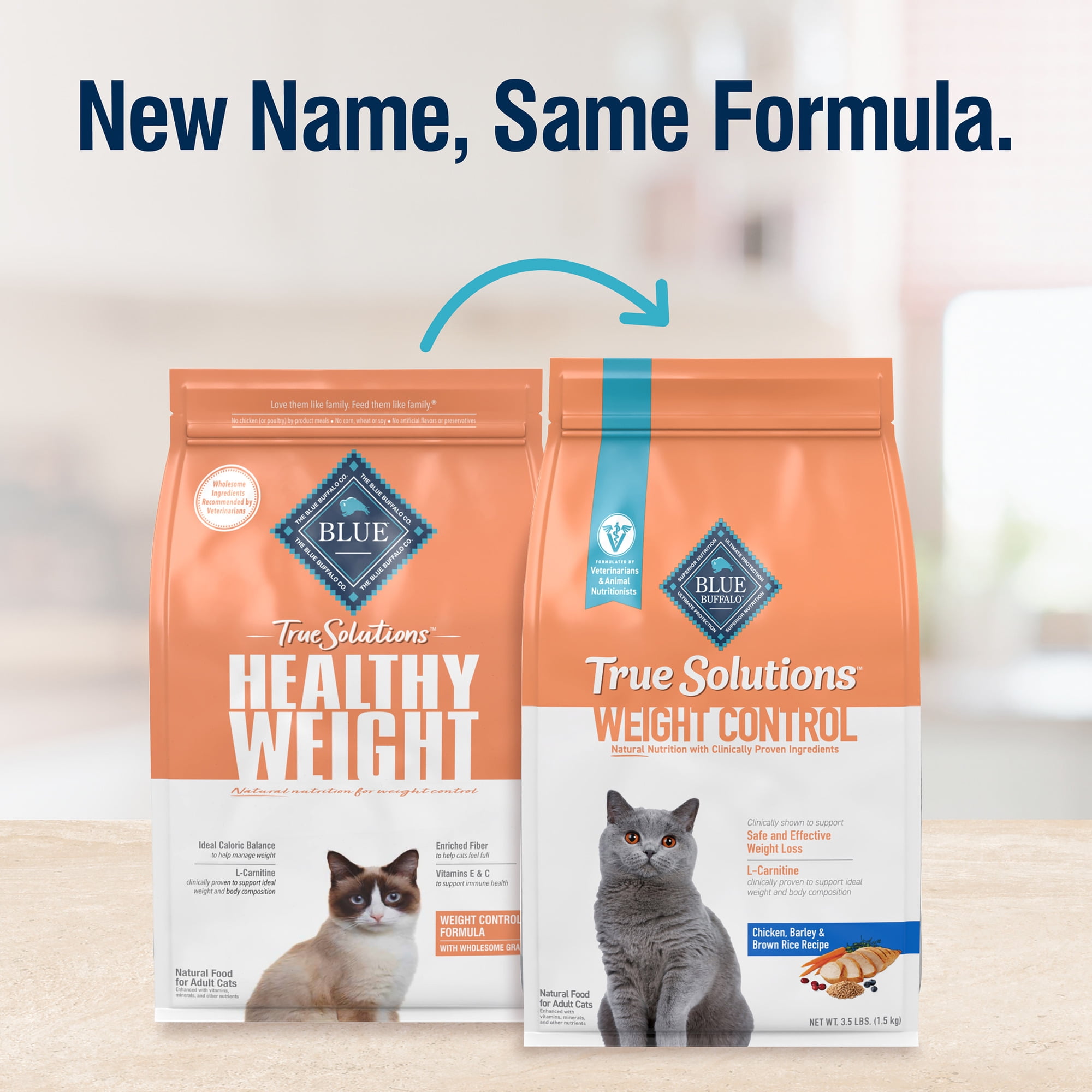 Blue Buffalo True Solutions Weight Control Natural Dry Cat Food, Chicken, 3.5-lb. Bag
