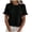Black, variant on Womens T Shirts, Ladies Round Neck Ruffled Short Sleeve Blouse Casual Summer Shirt Top for Women Flowy Chiffon Fashion White XL