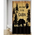 thumbnail image 4 of Country Bear RV Shower Curtain, Wild Animal Forest Decor Rustic Cabin Shower Curtains Bathroom Waterproof Cloth 36x72 Inch, Hooks Included, 4 of 6