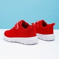 thumbnail image 4 of Kids Running Shoes Girls Solid Color Mesh Sneakers Soft Sole Orthopedic Walking Shoes Lightweight Hook and Loop Tennis Shoes Red 11.5 Little Kid, 4 of 7