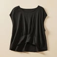 thumbnail image 2 of cfhntfmh Tank Tops for Women Cotton Linen Casual Sleeveless Round Neck Shirts Fashion Pleated Flowy Summer Blouses, 2 of 4