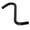 Black, variant on Kingston Brass K159A5 Trimscape 10-Inch S-Shape Shower Arm in Oil Rubbed Bronze