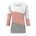 thumbnail image 5 of Shirt for Women's Fashion Casual Raglan Sleeve Round Neck 3/4 Sleeve Loose Printed T-Shirt Ladies Top, 5 of 5