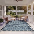 thumbnail image 4 of SAFAVIEH Courtyard Allison Oriental Indoor/Outdoor Area Rug, Navy/Beige, 6'7" x 9'6", 4 of 11
