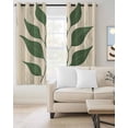 thumbnail image 2 of Green Botanical Blackout Curtains for Bedroom Living Room Darkening Curtains 84 Inch Length 2 Panels Set Tropical Leaves Vintage Window Curtain Insulated Window Treatment Grommet Drapes 52"x84", 2 of 9