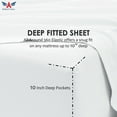 thumbnail image 4 of 600-Thread-Count 100% Egyptian Cotton Sheet Set, 4-Piece Sheets Sets, 10" Deep Pocket of Fitted Sheet - Twin XL, Navy Blue Solid, 4 of 7