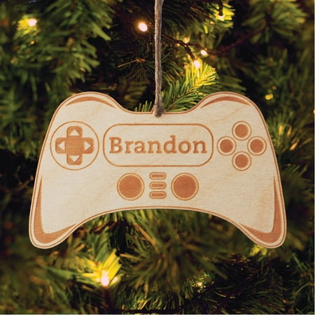 Video Gamer Personalized Wood Christmas Ornament