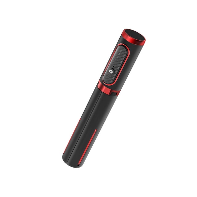 Trípode para teléfono desmontable todo en uno de aluminio Selfie Stick con control remoto inalámbrico, negro y rojo Inevent EL4423-04B