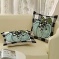 thumbnail image 6 of Fall Pillow Covers 20x20 Set of 2 Teal Blue Pumpkin Buffalo Plaid Fall Decor Pillowcase Autumn Thanksgiving Decorative Outdoor Throw Pillow Covers Linen Farmhouse Cushion Case for Couch Home, 6 of 6