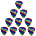 thumbnail image 3 of D'Luca Celluloid Standard Guitar Picks Rainbow 1.0mm Heavy 10 Pack, 3 of 4