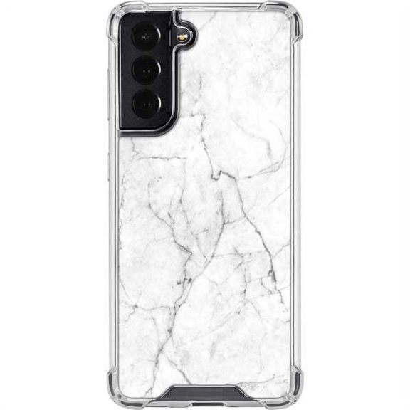 Skinit Marble White Marble Galaxy S22 Clear Case