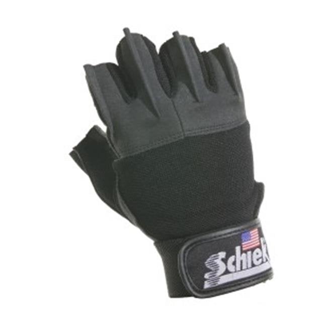 Schiek Sports Platinum 3/4 Finger Wrist Wrap Lifting Gloves Black/Gray 