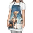 thumbnail image 2 of Hello Winter Rhodesian Ridgeback Welcome Snowy Night Watercolor Vintage Apron Ridgebacks Dog Lover Gifts for Cooking Grilling Baking Painting Gardening - 01011, 2 of 5