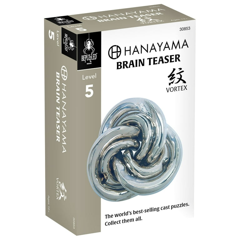 BePuzzled, Vortex Hanayama Metal Brainteaser Puzzle Level 5 Ages