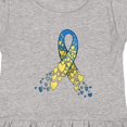 thumbnail image 4 of Inktastic Down Syndrome Awareness Blue and Yellow Hearts Ribbon Girls Toddler Dress, 4 of 5