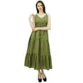 thumbnail image 5 of Bimba Women's Sundress Long Maxi Drawstring Waist Spaghetti Strap Dresses, 5 of 8