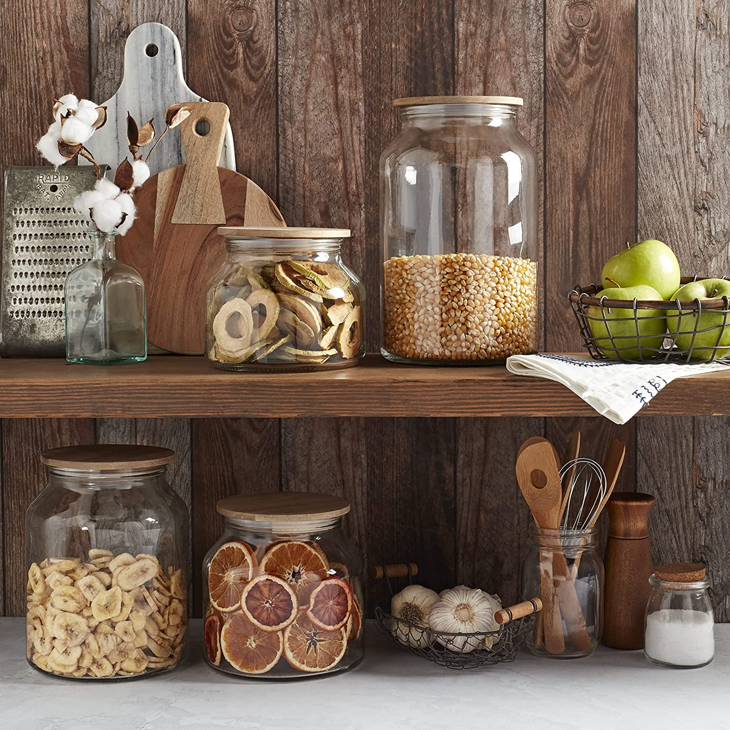 Mason Craft and More 14-Piece Glass Rectangular Food Storage Set