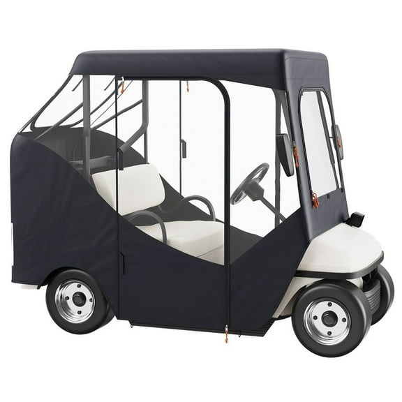 Universal 4-Sided Golf Cart Enclosure, 2-Passenger Sunproof & Dustproof Club Car Cover