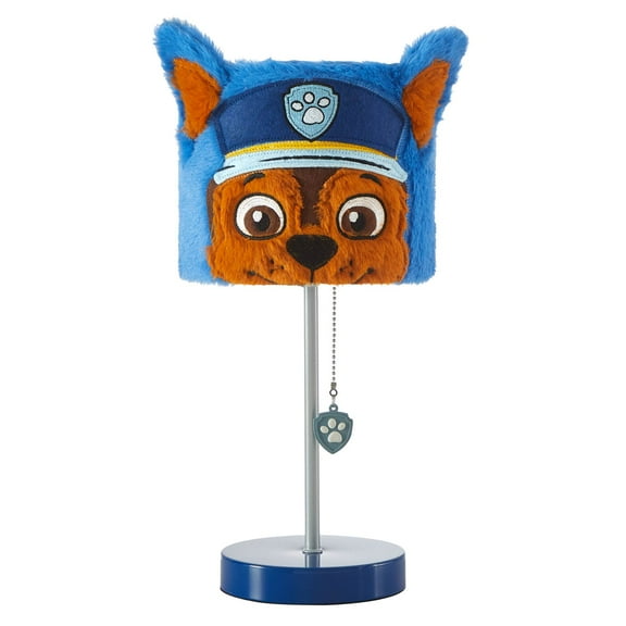 Nickelodeon Paw Patrol Chase Plush Shade Stick Lamp for Kids, 15" H x 7" W