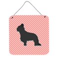 thumbnail image 1 of Briard Checkerboard Pink Wall or Door Hanging Prints, 1 of 1
