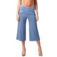 thumbnail image 6 of Delayuji Womens Capri Pants Casual Yoga Pant High Waisted Elastic Yoga Short Flared Pants Summer Sport Wear, 6 of 7