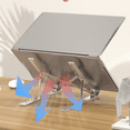 thumbnail image 4 of CCOCC 2PCS Laptop Stand Ergonomic Design for Health Hollow Design for Enhanced Cooling Desk Accessories Six Adjustable Heights Universal Compatibility Computer Stand, 4 of 5