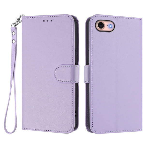 Funda Cartera GANGXUN para iPhone 6/7/8 – Cierre Magnético, Protección RFID, Correa Desmontable, Compatible con Carga Inalámbrica