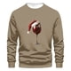 thumbnail image 2 of Sudaderas sin capucha para hombre, estilo casual, a la moda, con cuello redondo, estampado, de manga larga, blusas de manga larga y cuello redondo, blusas de poliéster para hombre, 2 of 4