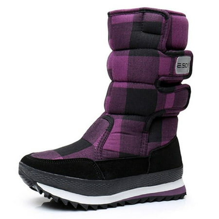 

fur warm winter boots women shoes 2022 new fashion hook&loop mid-calf winter shoe woman platform boots snow Botas Mujer