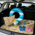 thumbnail image 2 of DISNIMO Trunk Mat for SUV All Weather Cargo Liner Non-Slip Trunk Liner Protective Mat Pet Seat Cover Suitable for Most Car Models, Dragonfly Mandala Flower Print, 2 of 7
