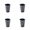 Gray-4Pcs, variant on 4-Pack Vertical Ribbed High-Performance PP Water Cups, Simple and Stylish for Home Use, New Design Cold Water Cups (Green)