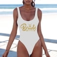 thumbnail image 2 of WILLBEST Trajes de Baño Mujer 2 Piezas Traje de Baño Mujer Moda Letra Impresa Pieza Traje de Baño Sexy Bikini Traje de Baño Sin Mangas Traje de Baño Sin Espalda, 2 of 6