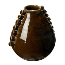 Creative Co-Op Decorative Terra-cotta Vase with Hobnails, Brown