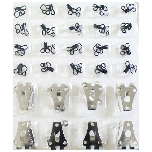 HAWK 28 Sets of Premium Hook & Eye Closures | Metal Construct | Ideal for Seamstress, Tailor & DIY Repairs