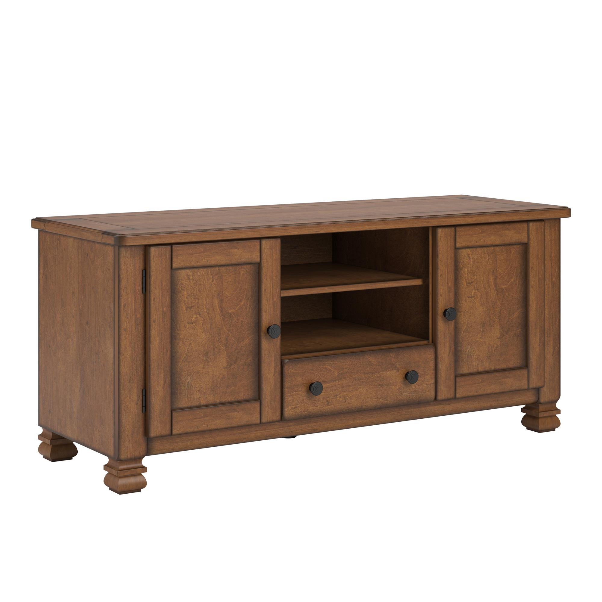 Ameriwood Home Summit Mountain Wood Veneer TV Stand for TVs up to 55" Wide, Medium Brown - image 2 of 9