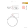 thumbnail image 5 of ANGARA Japanese Akoya Cultured Pearl Interlaced Shank Engagement Ring in 14K White Gold for Women | June Birthstone, Birthday, Anniversary, Jewelry Gift for Women | Pearl Ring, 5 of 9
