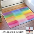 thumbnail image 3 of Colorful Watercolor Stripe Pattern Door Rugs,Washable Non Slip Door Mats Indoor,Decorative Door Mats,Entry Mat Indoor for Entrance,Bedroom,Kitchen,Bathroom,16"x24", 3 of 6