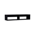 thumbnail image 2 of Rockwood Floating TV Stand with Open Storage Shelves and Cable Management Black, 2 of 4