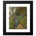 thumbnail image 2 of Camille Pissarro 20x24 Black Modern Framed Museum Art Print Titled - Peasant Woman Carrying Two Bundles of Hay (1883), 2 of 5
