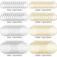 thumbnail image 3 of Miangastore 96Pcs Hoops Earrings Finding Alloy Round Earring Hoops for Jewelry Making, 3 of 8