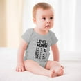 thumbnail image 3 of Level 1 Human Baby Bodysuit – Funny Gamer Newborn Outfit for Boys Or Girls, Video Game Themed Toddler Romper Gray-style 9months, 3 of 7