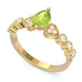 thumbnail image 2 of 1.25 Carat Wonderful Natural Diamond Peridot Gemstone Anniversary Ring for Women Solid 18K Yellow Gold Size 8 by Diamond-Capitals, 2 of 8