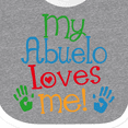 thumbnail image 4 of Inktastic My Abuelo Loves Me Boys or Girls Baby Bib, 4 of 4