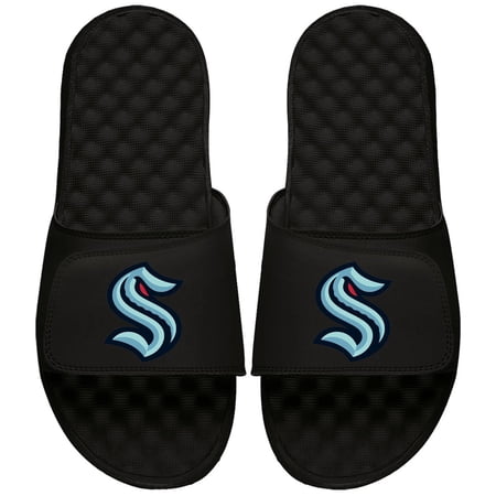 Men s ISlide Black Seattle Kraken Primary Logo Slide Sandals
