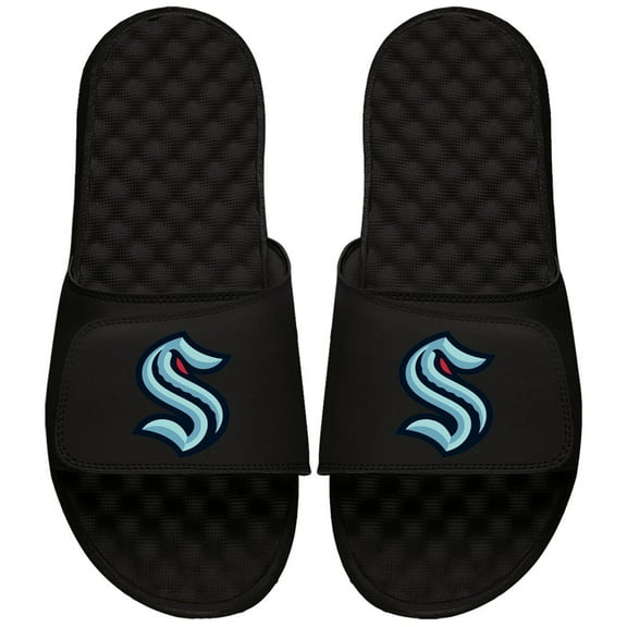 Men's ISlide Black Seattle Kraken Primary Logo Slide Sandals