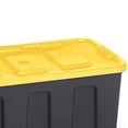 thumbnail image 2 of Homz Durabilt 34 Gallon LLDPE Storage Container Black Base w/ Yellow Lid, 2 of 7